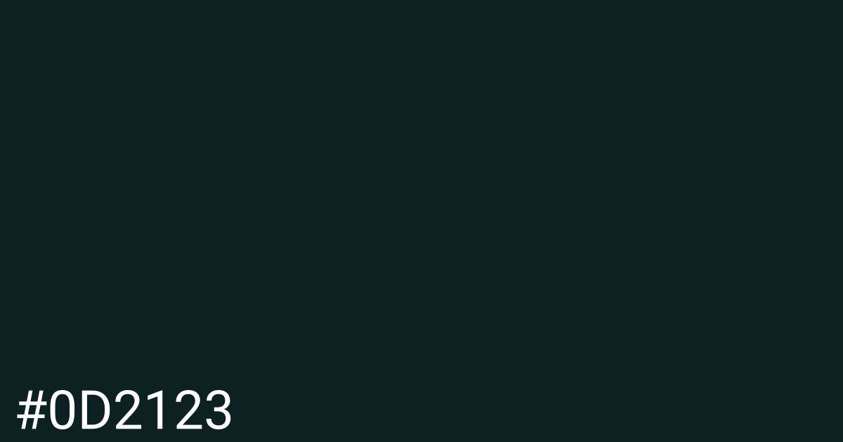 Hex color #0d2123 graphic