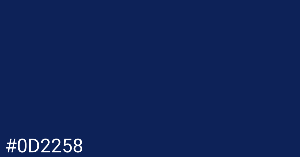 Hex color #0d2258 graphic