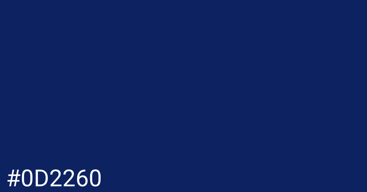 Hex color #0d2260 graphic