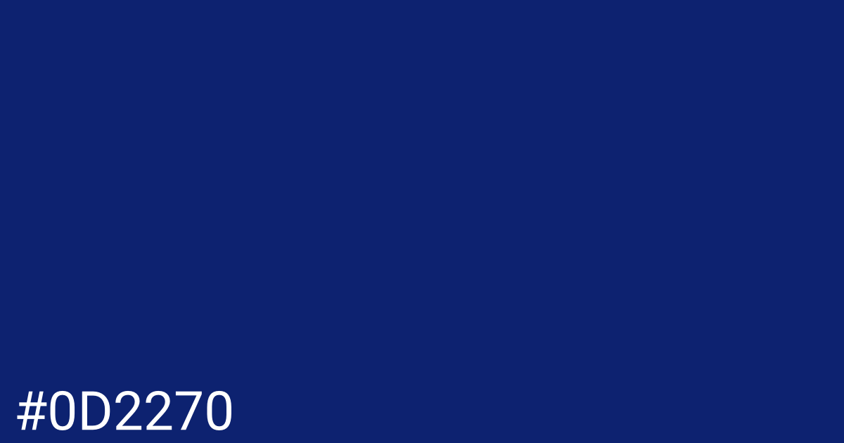 Hex color #0d2270 graphic