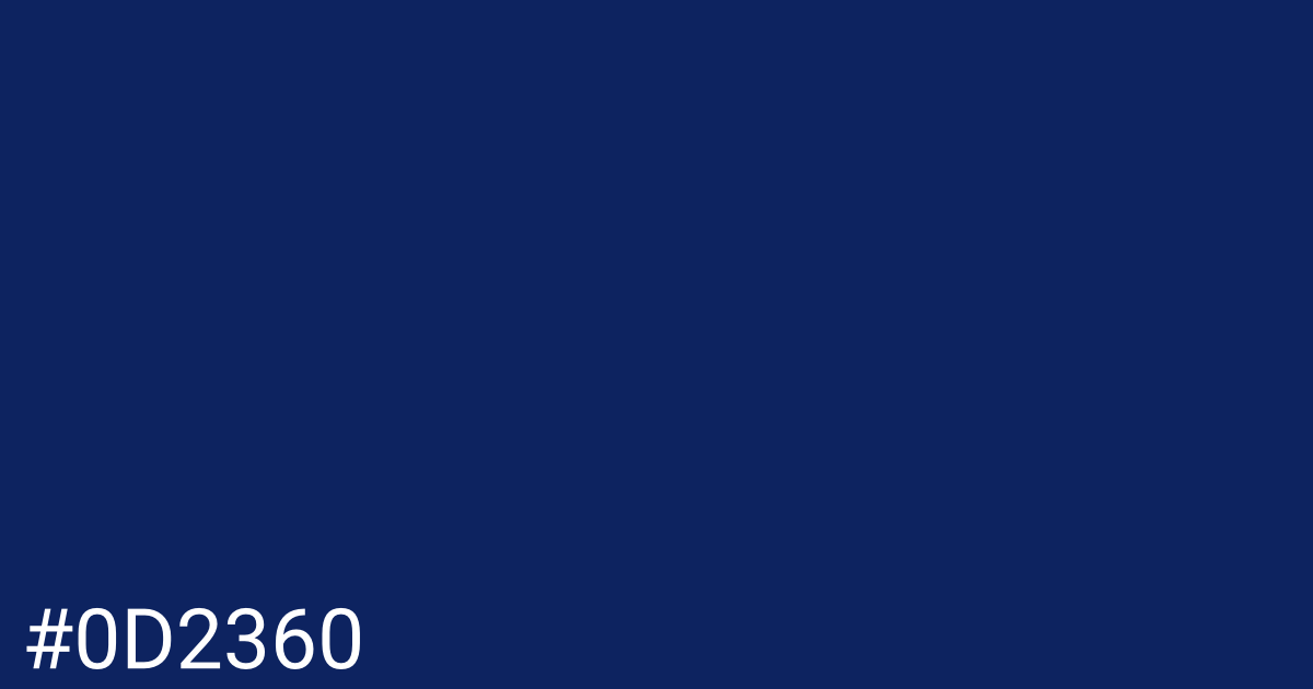 Hex color #0d2360 graphic