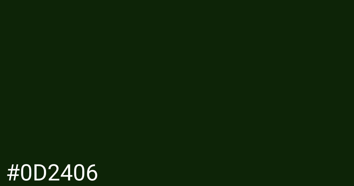 Hex color #0d2406 graphic