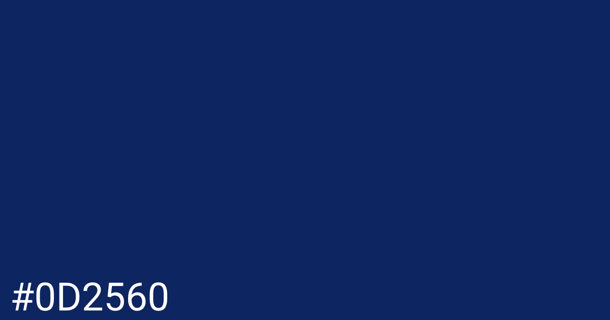 Hex color #0d2560 graphic