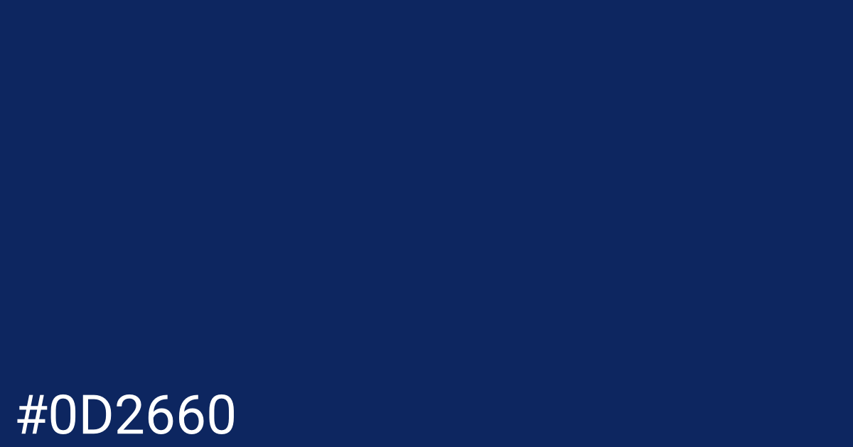 Hex color #0d2660 graphic