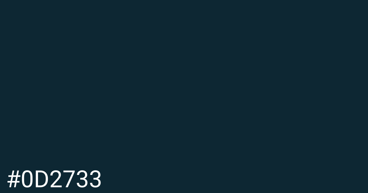 Hex color #0d2733 graphic