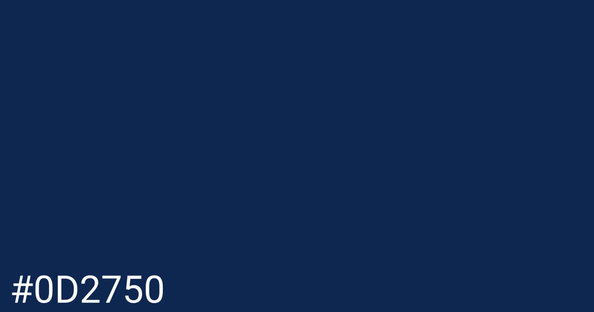 Hex color #0d2750 graphic