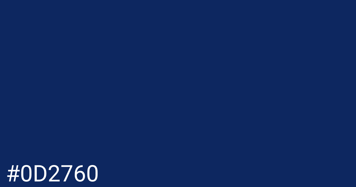 Hex color #0d2760 graphic