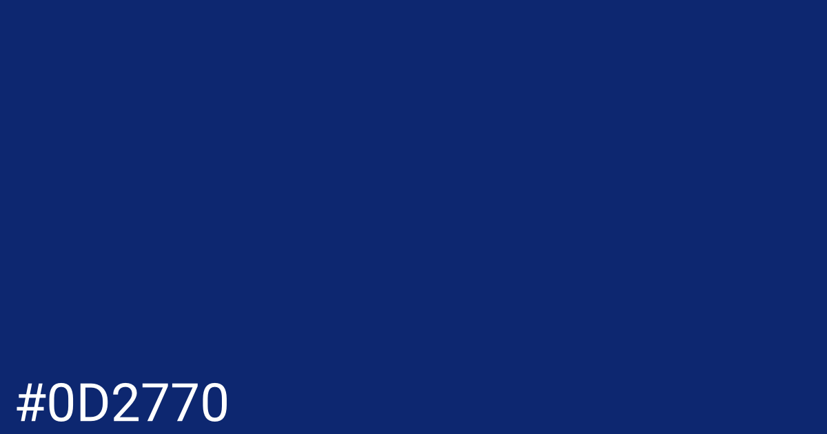 Hex color #0d2770 graphic