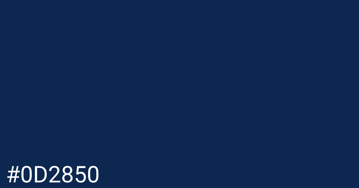 Hex color #0d2850 graphic