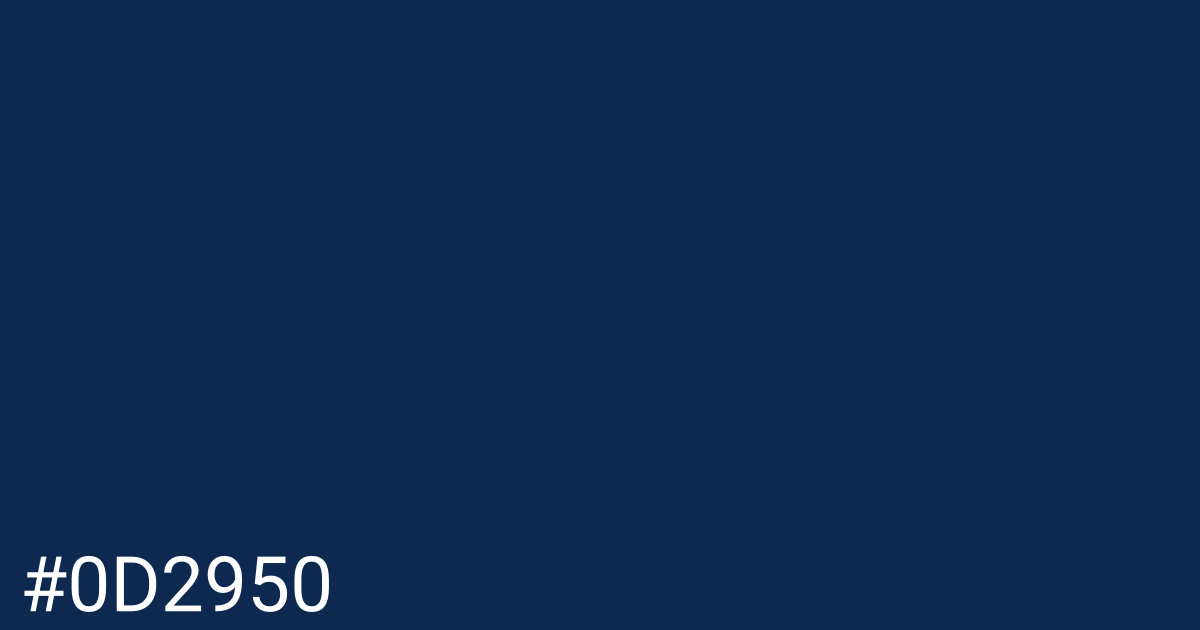 Hex color #0d2950 graphic