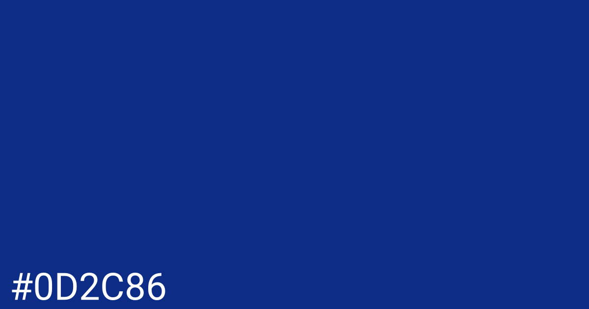 Hex color #0d2c86 graphic