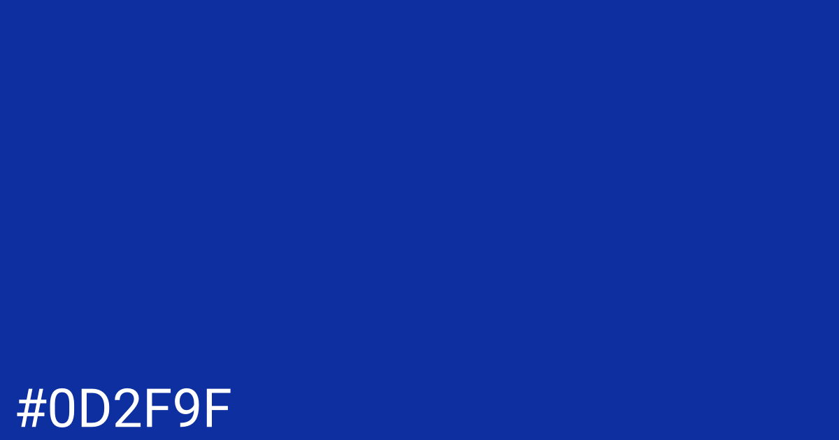 Hex color #0d2f9f graphic