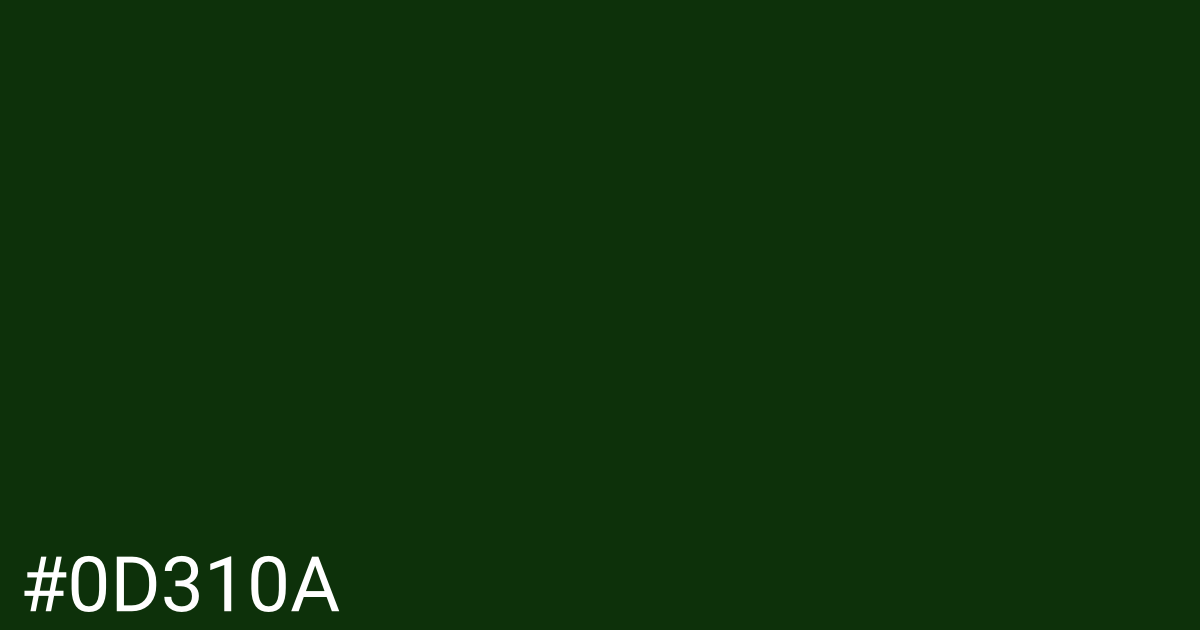 Hex color #0d310a graphic