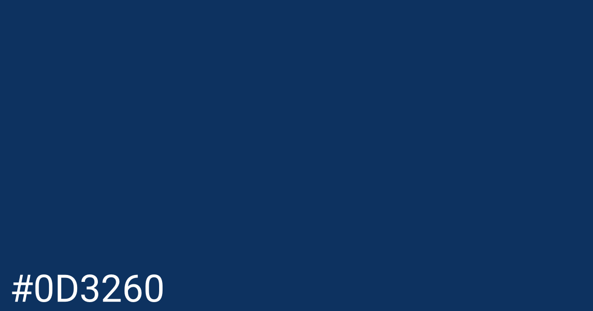 Hex color #0d3260 graphic