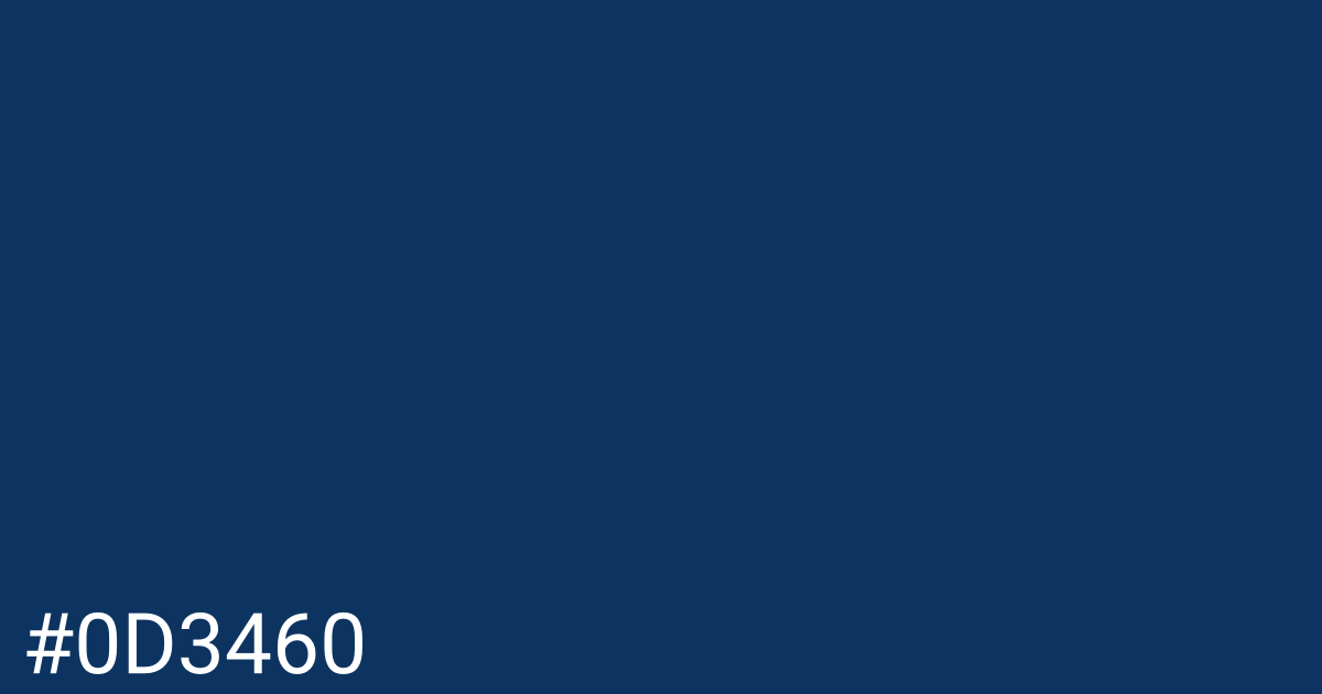 Hex color #0d3460 graphic