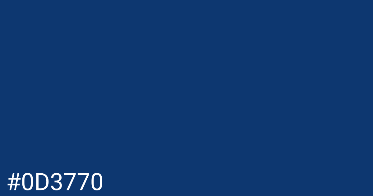 Hex color #0d3770 graphic