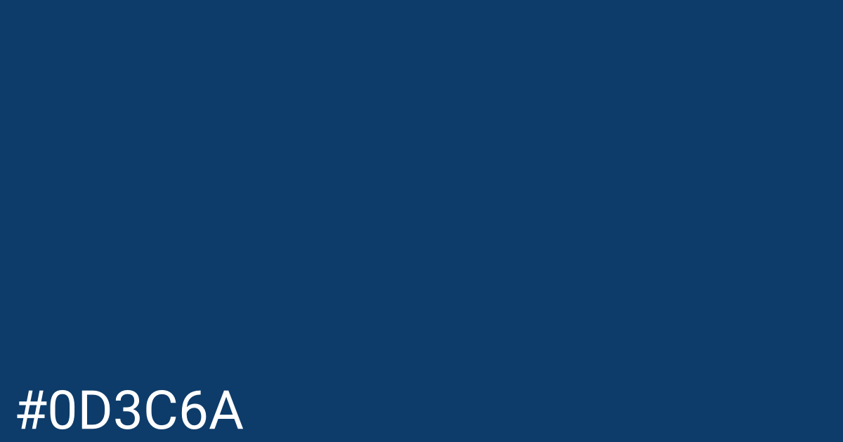 Hex color #0d3c6a graphic