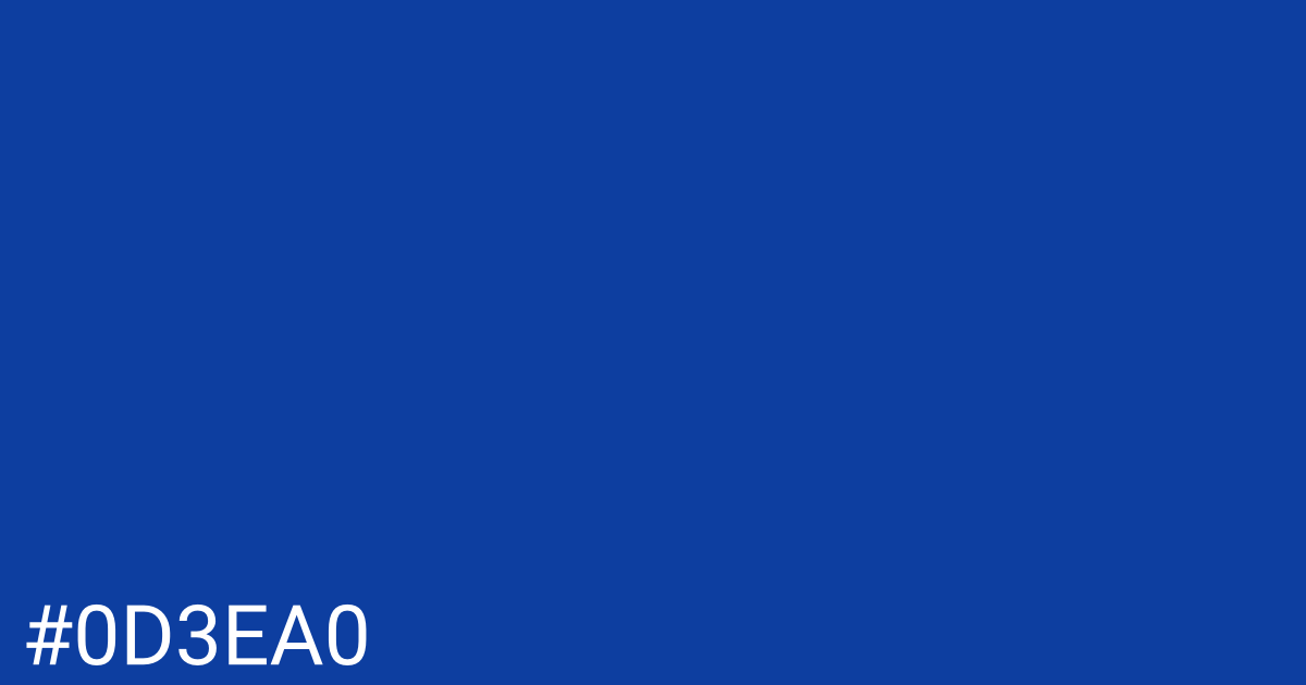 Hex color #0d3ea0 graphic