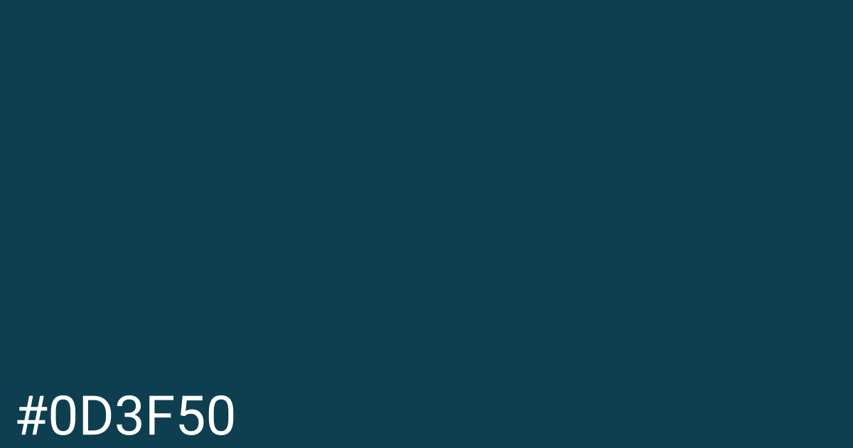 Hex color #0d3f50 graphic