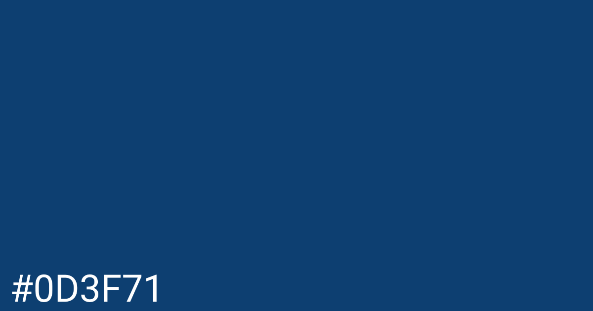 Hex color #0d3f71 graphic