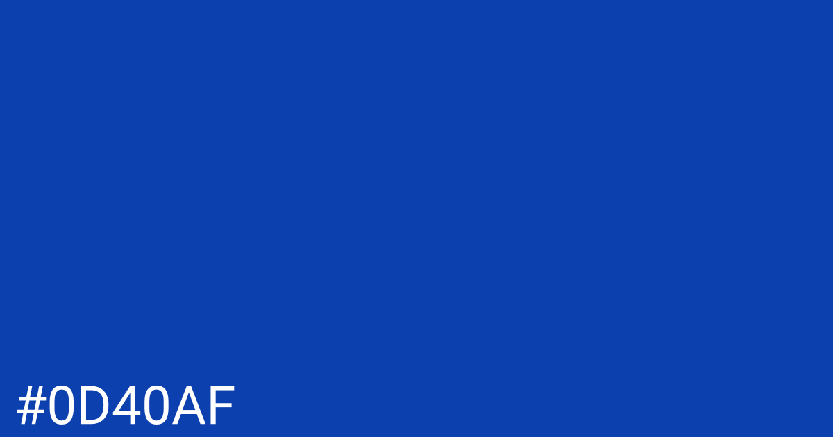 Hex color #0d40af graphic