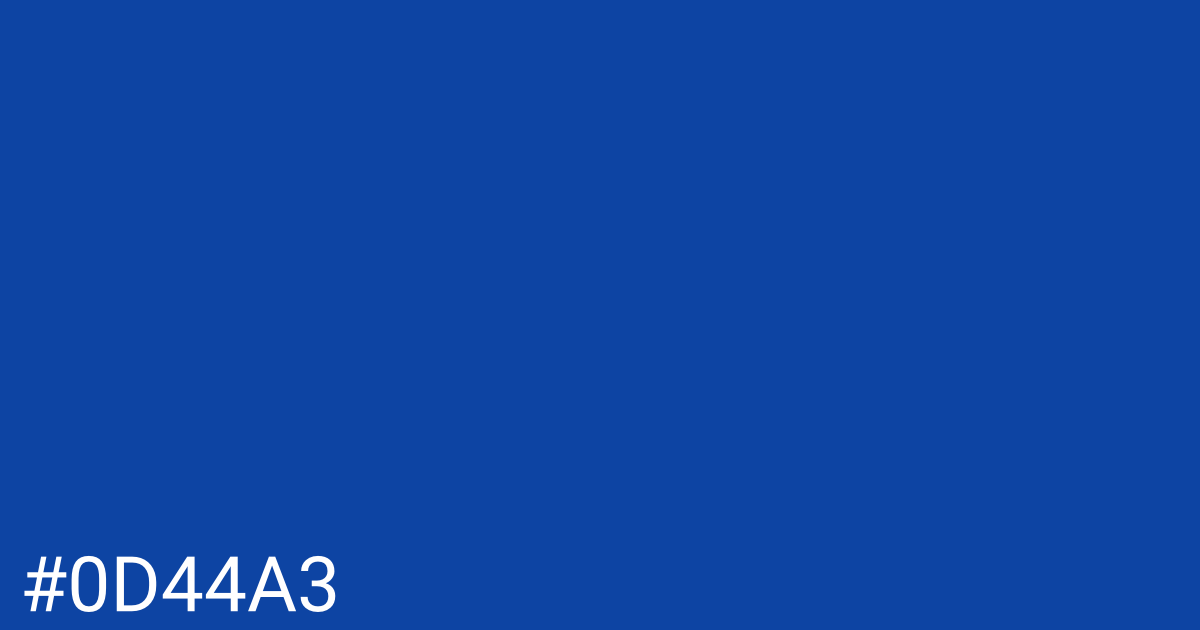Hex color #0d44a3 graphic