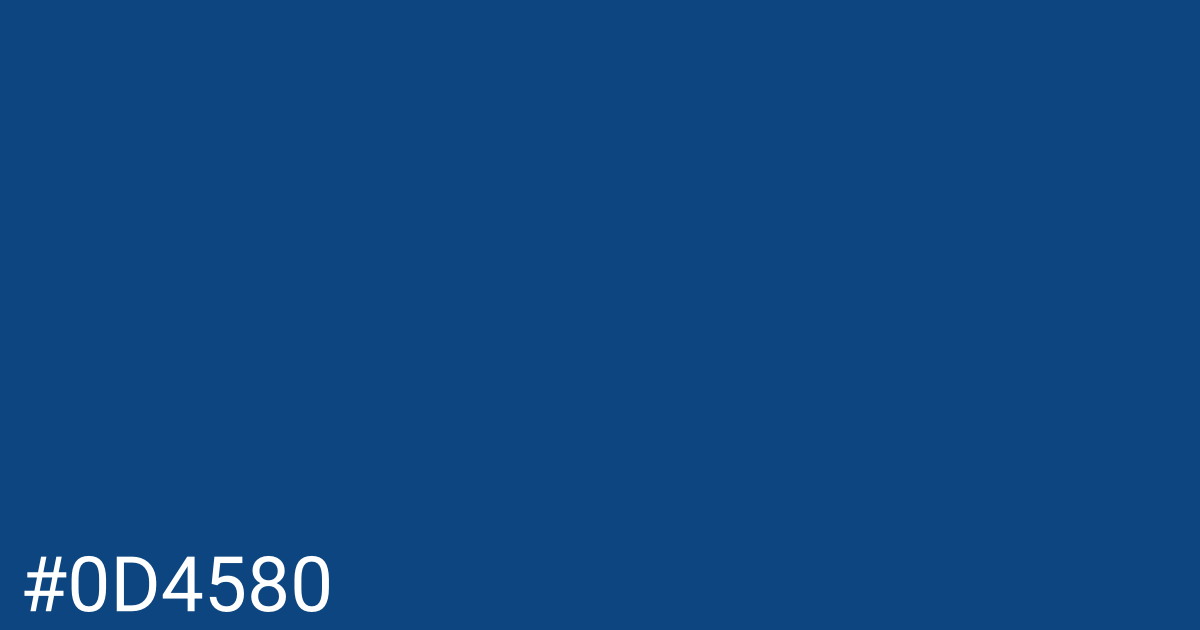 Hex color #0d4580 graphic