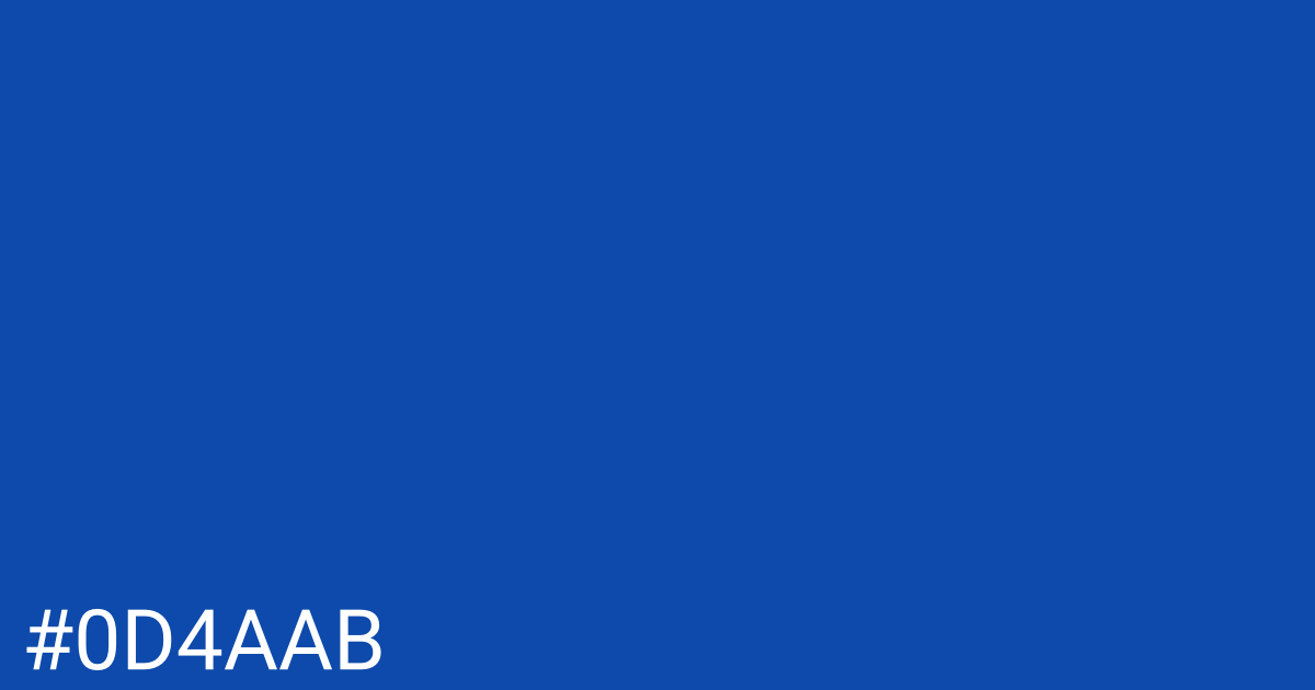 Hex color #0d4aab graphic