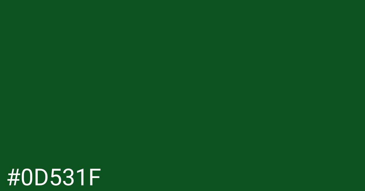 Hex color #0d531f graphic