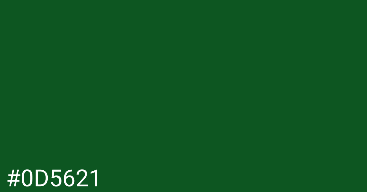 Hex color #0d5621 graphic