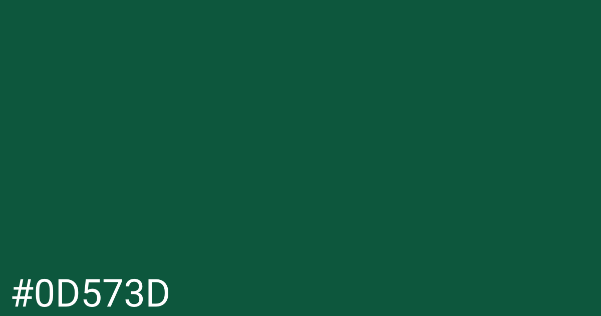 Hex color #0d573d graphic