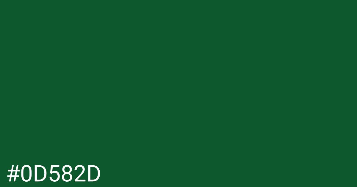 Hex color #0d582d graphic