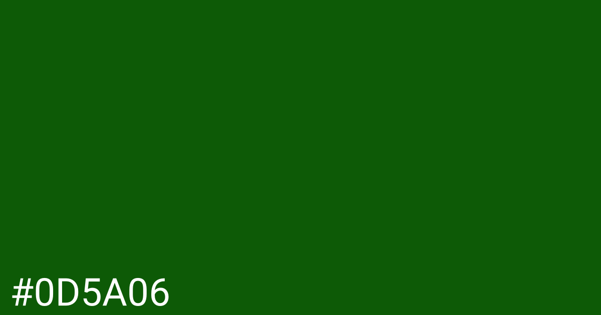 Hex color #0d5a06 graphic