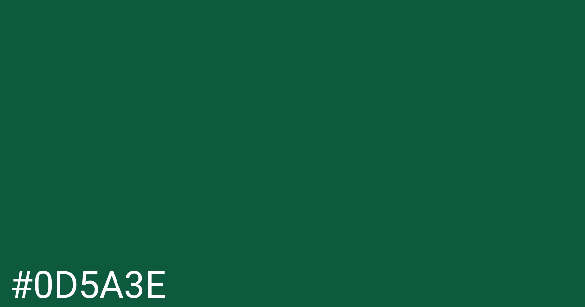 Hex color #0d5a3e graphic