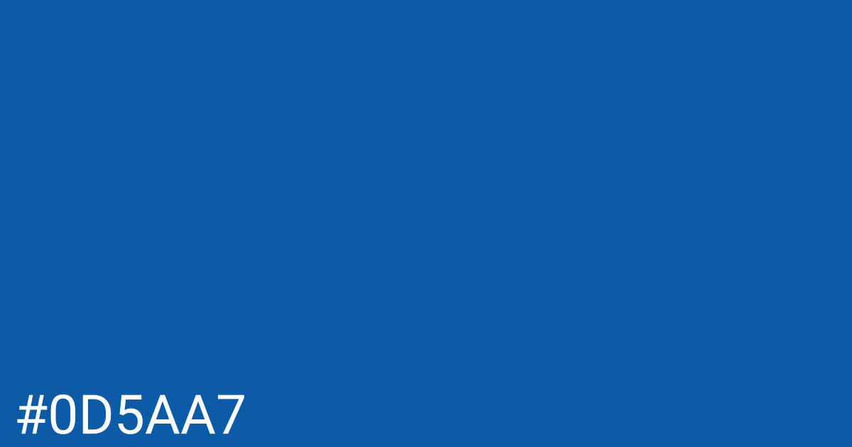 Hex color #0d5aa7 graphic