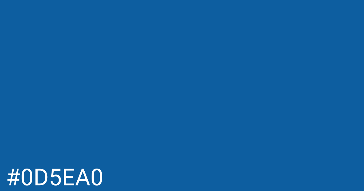 Hex color #0d5ea0 graphic