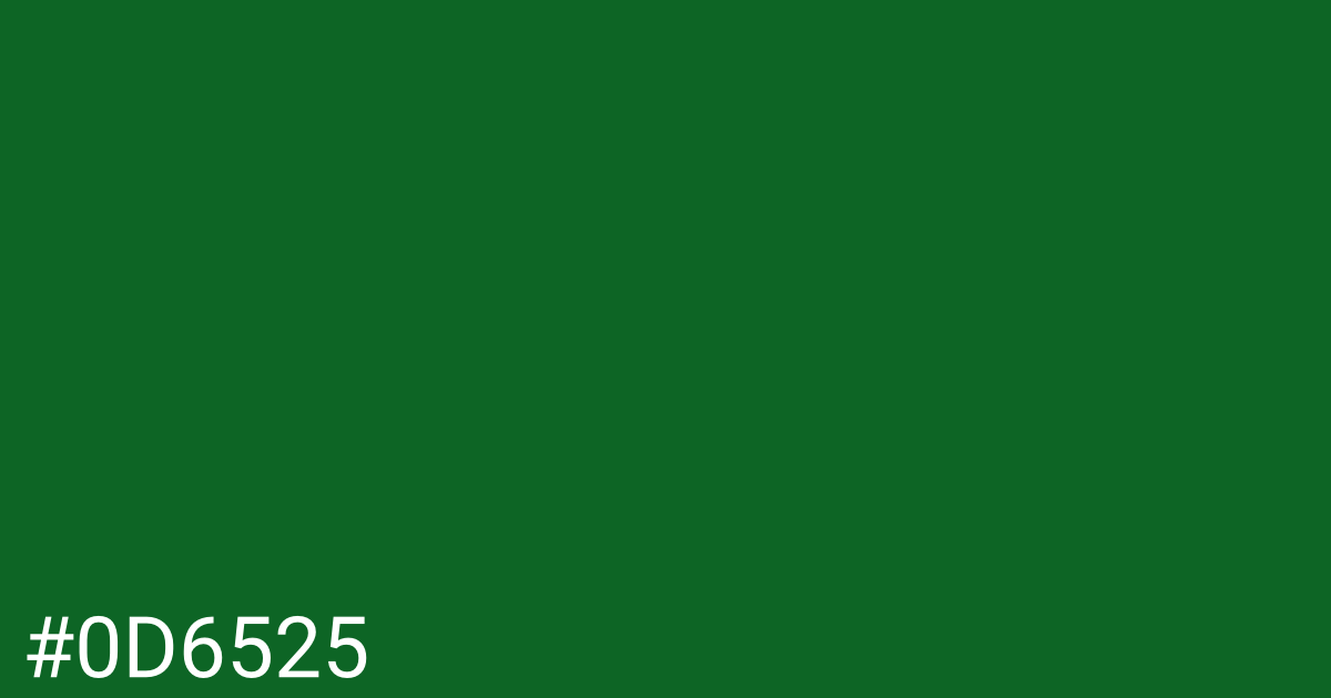 Hex color #0d6525 graphic