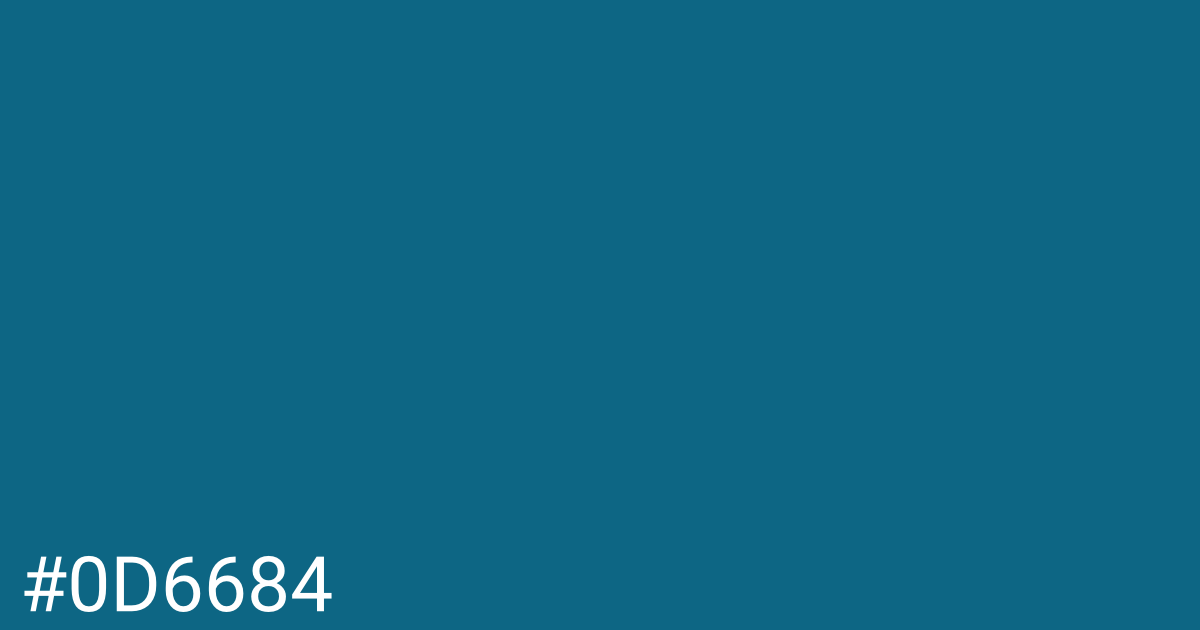 Hex color #0d6684 graphic