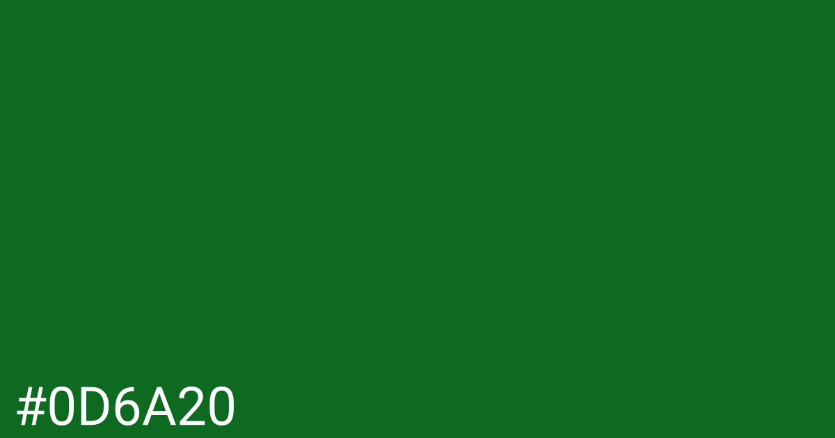 Hex color #0d6a20 graphic