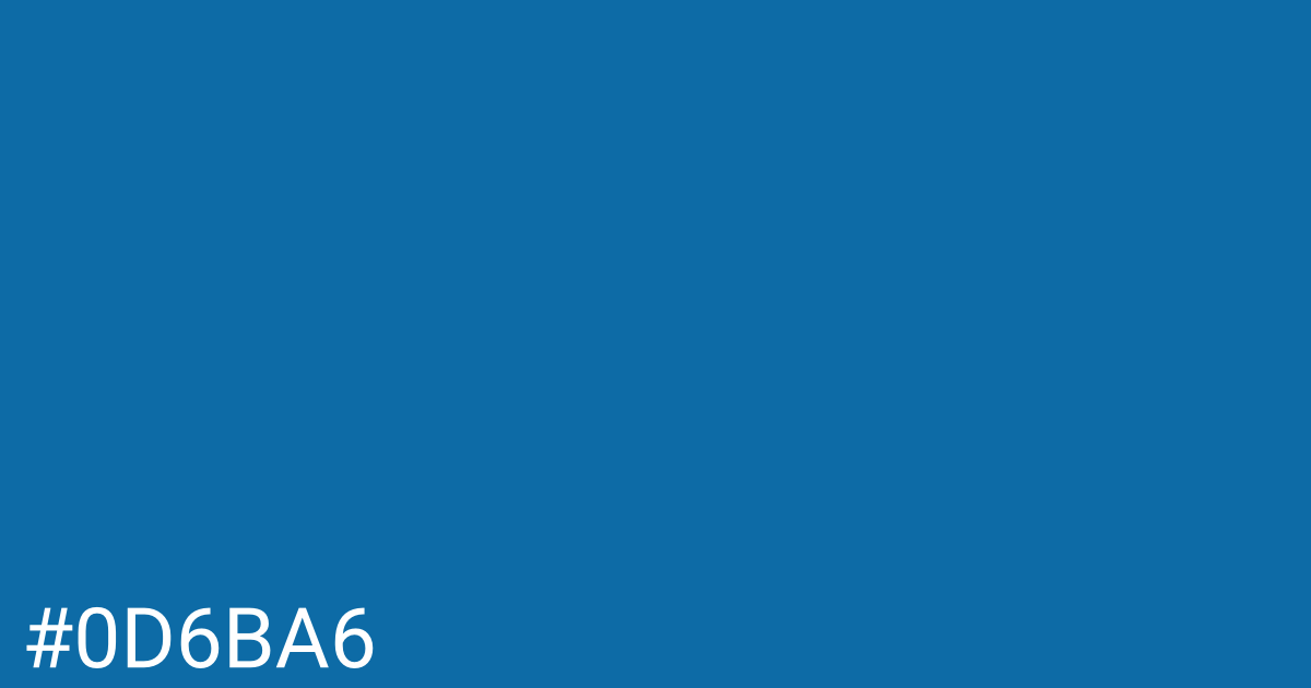 Hex color #0d6ba6 graphic