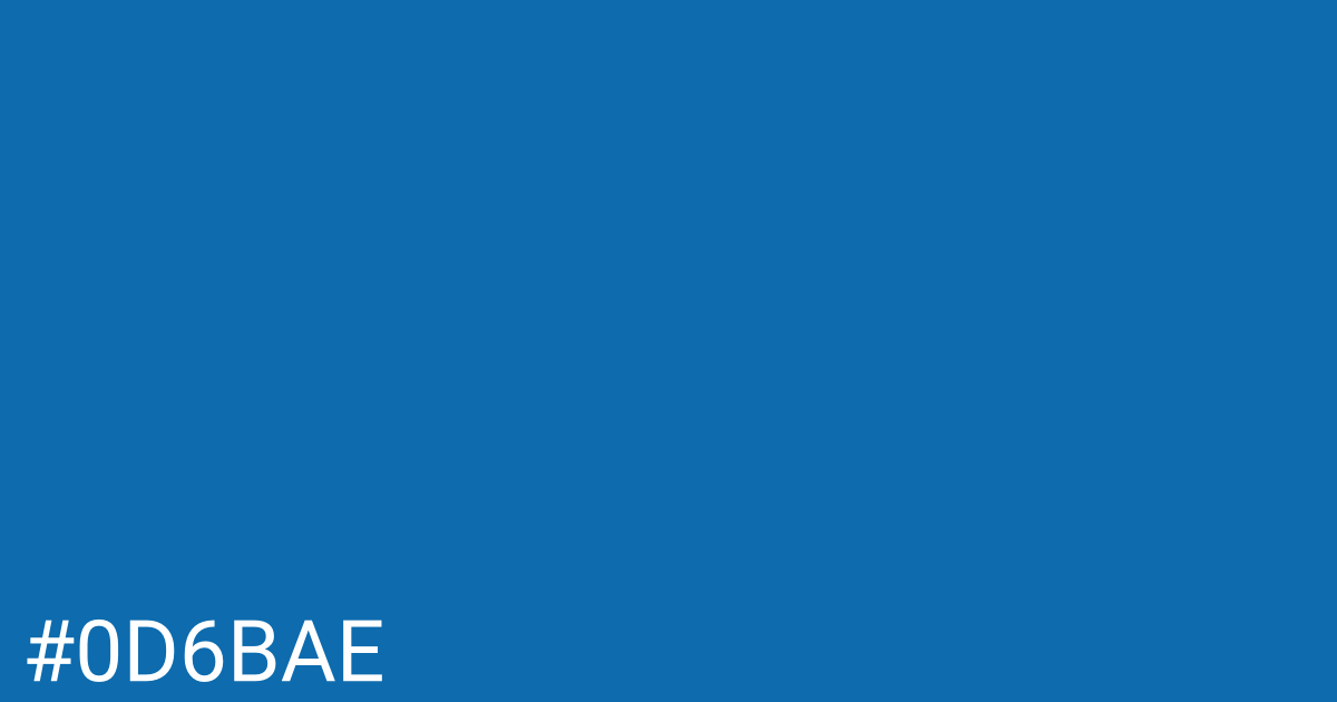 Hex color #0d6bae graphic