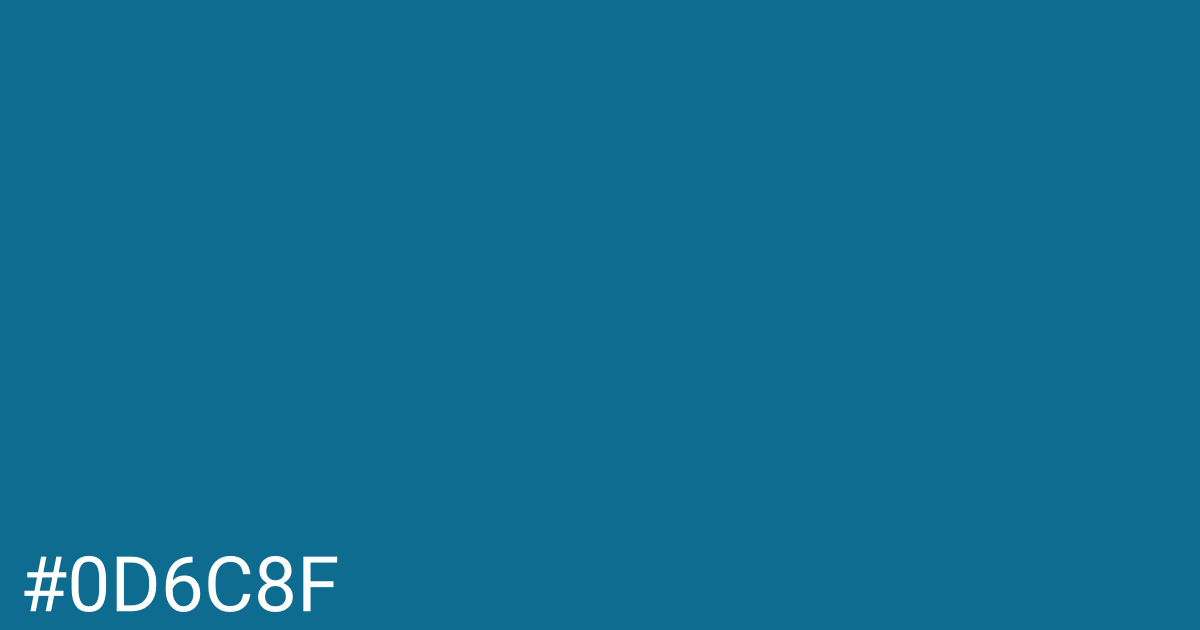 Hex color #0d6c8f graphic