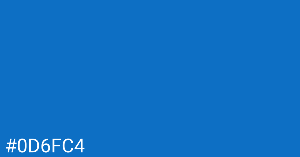 Hex color #0d6fc4 graphic