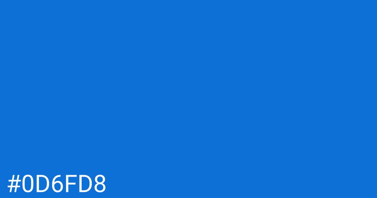 Hex color #0d6fd8 graphic