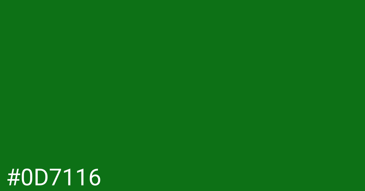 Hex color #0d7116 graphic