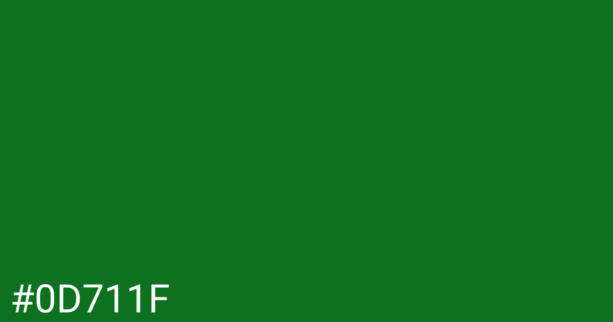 Hex color #0d711f graphic