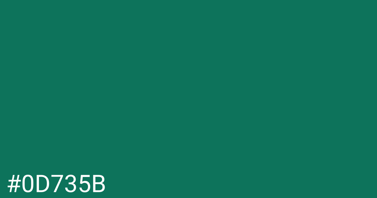 Hex color #0d735b graphic