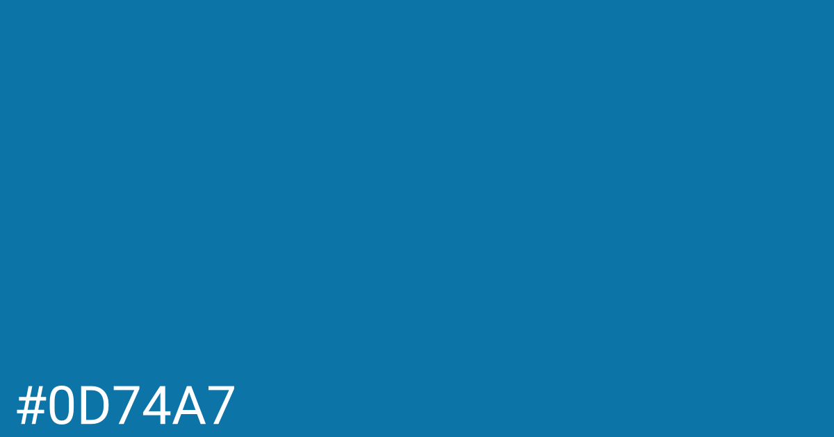 Hex color #0d74a7 graphic