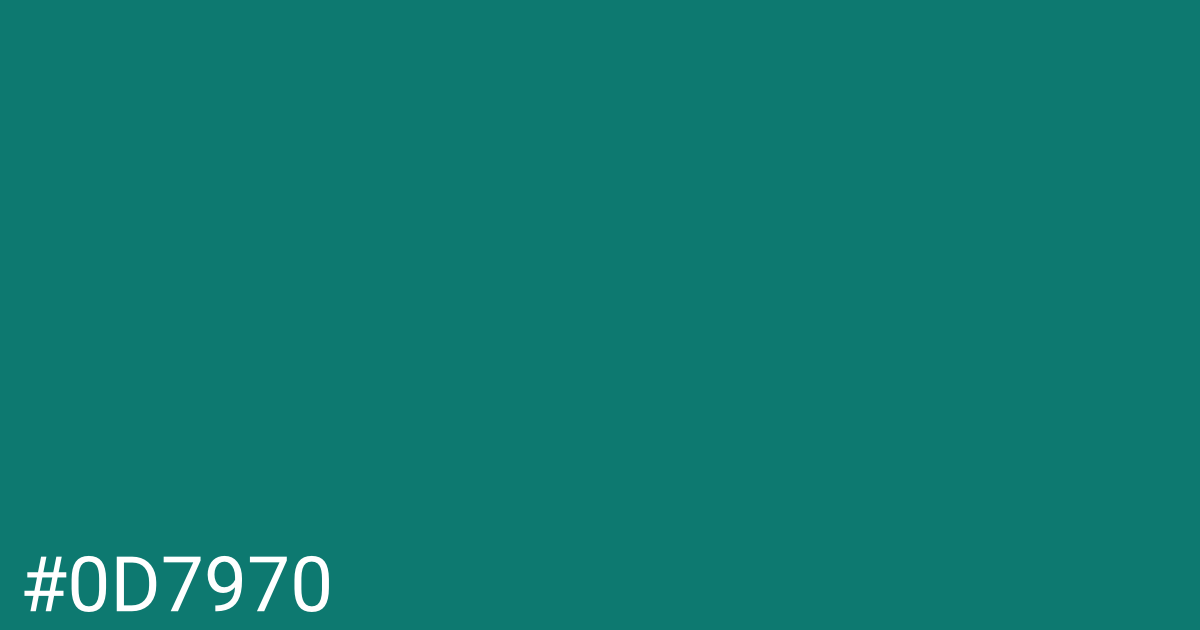 Hex color #0d7970 graphic