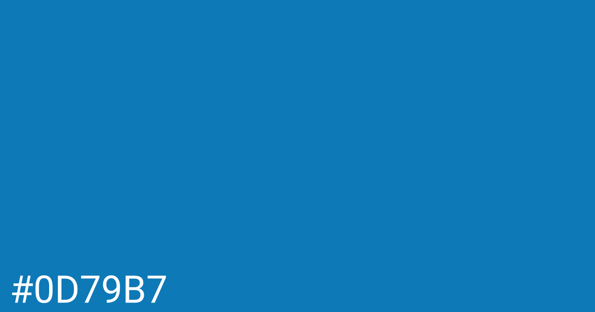 Hex color #0d79b7 graphic